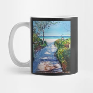 Boardwalk to beach Mug